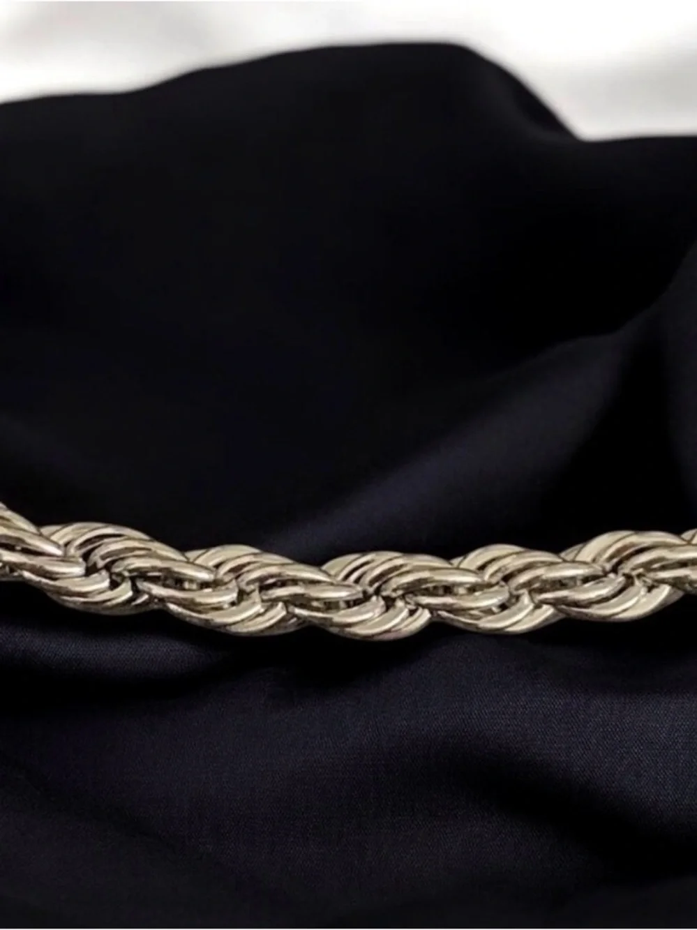 ROPE STAINLESS STEEL 5MM BRACELET- SILVER - 7.5 INCHES IN LENGTH